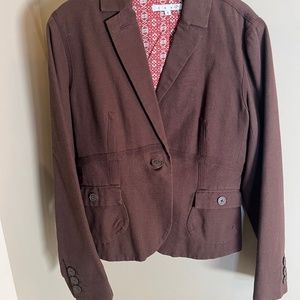 Cabi 8 Brown Cotton Jacket Blazer